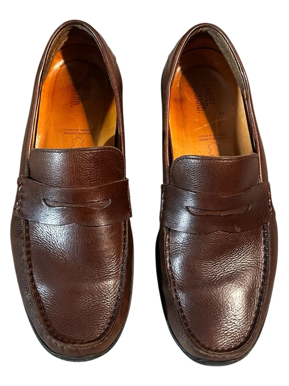 Men's Brown Leather Slip-On Loafers